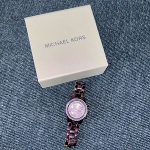 Michael Kors tortoise purple watch